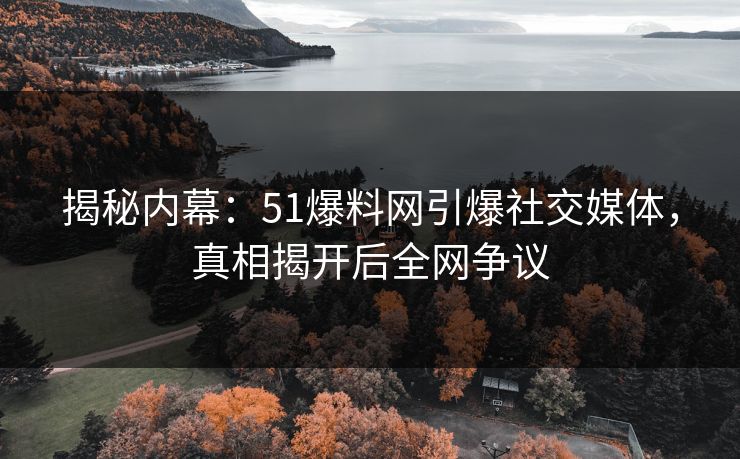 揭秘内幕：51爆料网引爆社交媒体，真相揭开后全网争议